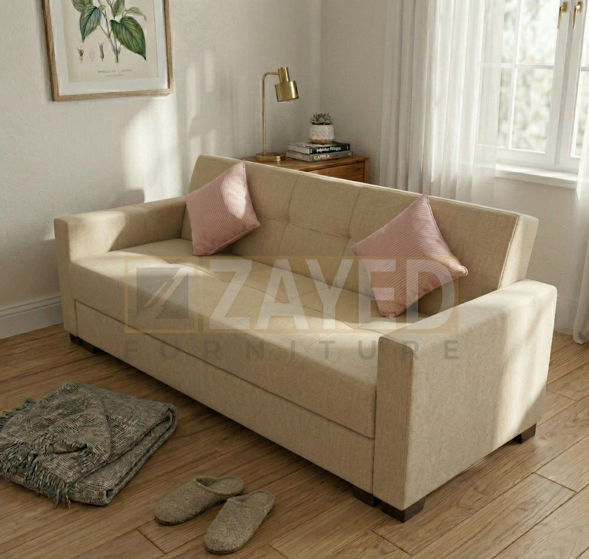 كنبة سرير بوحدة تخزين